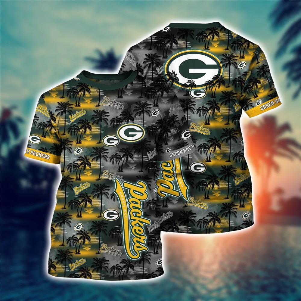 Green Bay Packers T-shirt flower gift for summer 2022