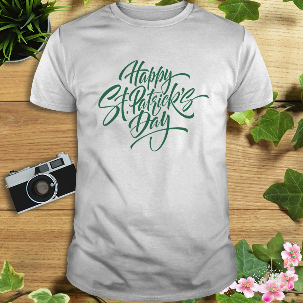 Happy St Patrick’s Day Aesthetic Text Design shirt