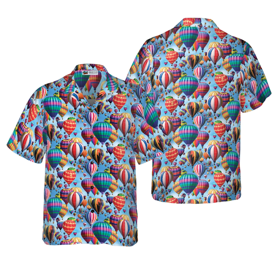 Hot Air Balloon Hawaiian Shirt