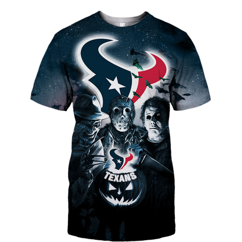 Houston Texans T-shirt Halloween Horror Night gift for fan