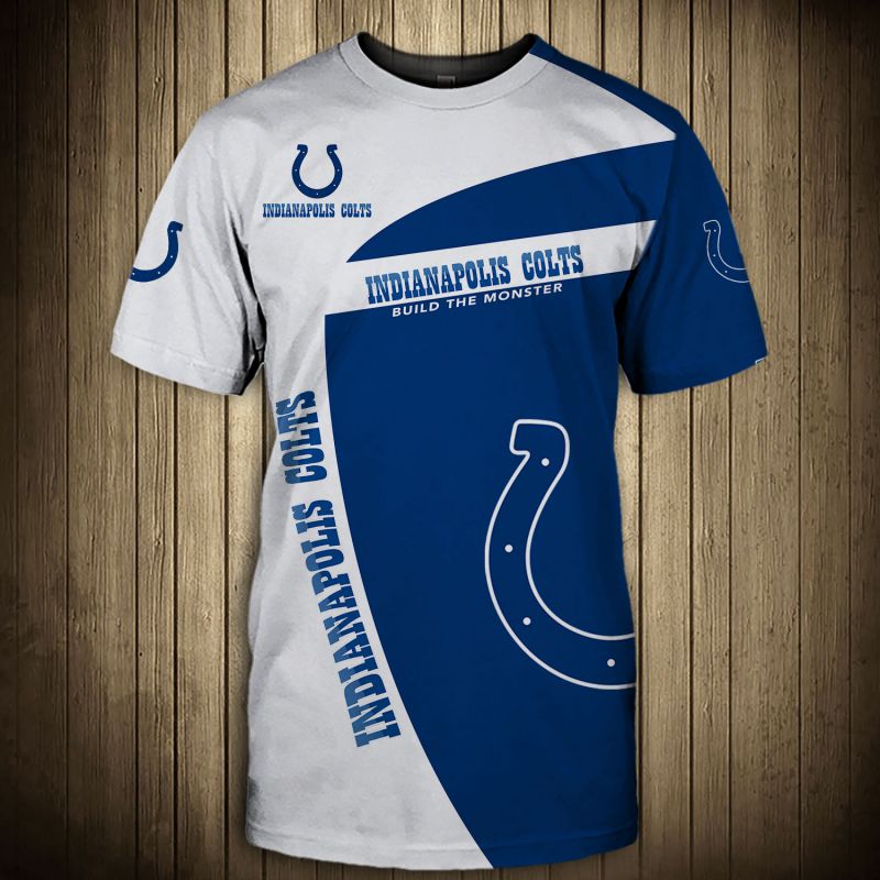 Indianapolis Colts T-shirt 3D Build the monster Short Sleeve