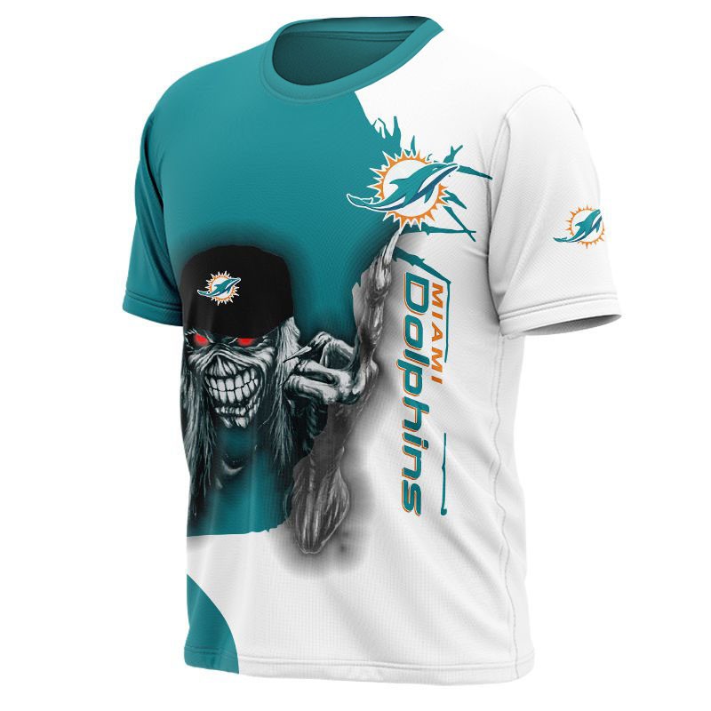 Miami Dolphins Halloween Misfit 3D All Over Printed Shirts