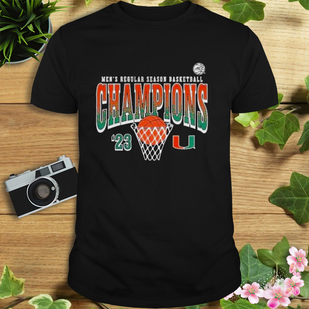 Miami Hurricanes 2023 ACC Men’s Basketball Regular Season Champions Shirt