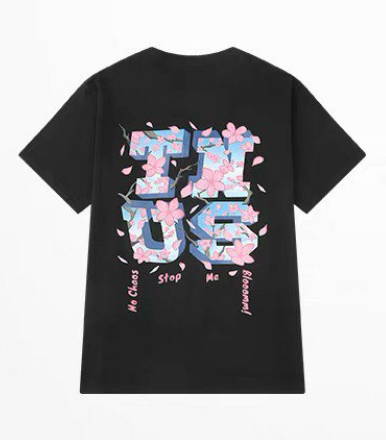 No Chaos Stop Me Blooom Black T-Shirt