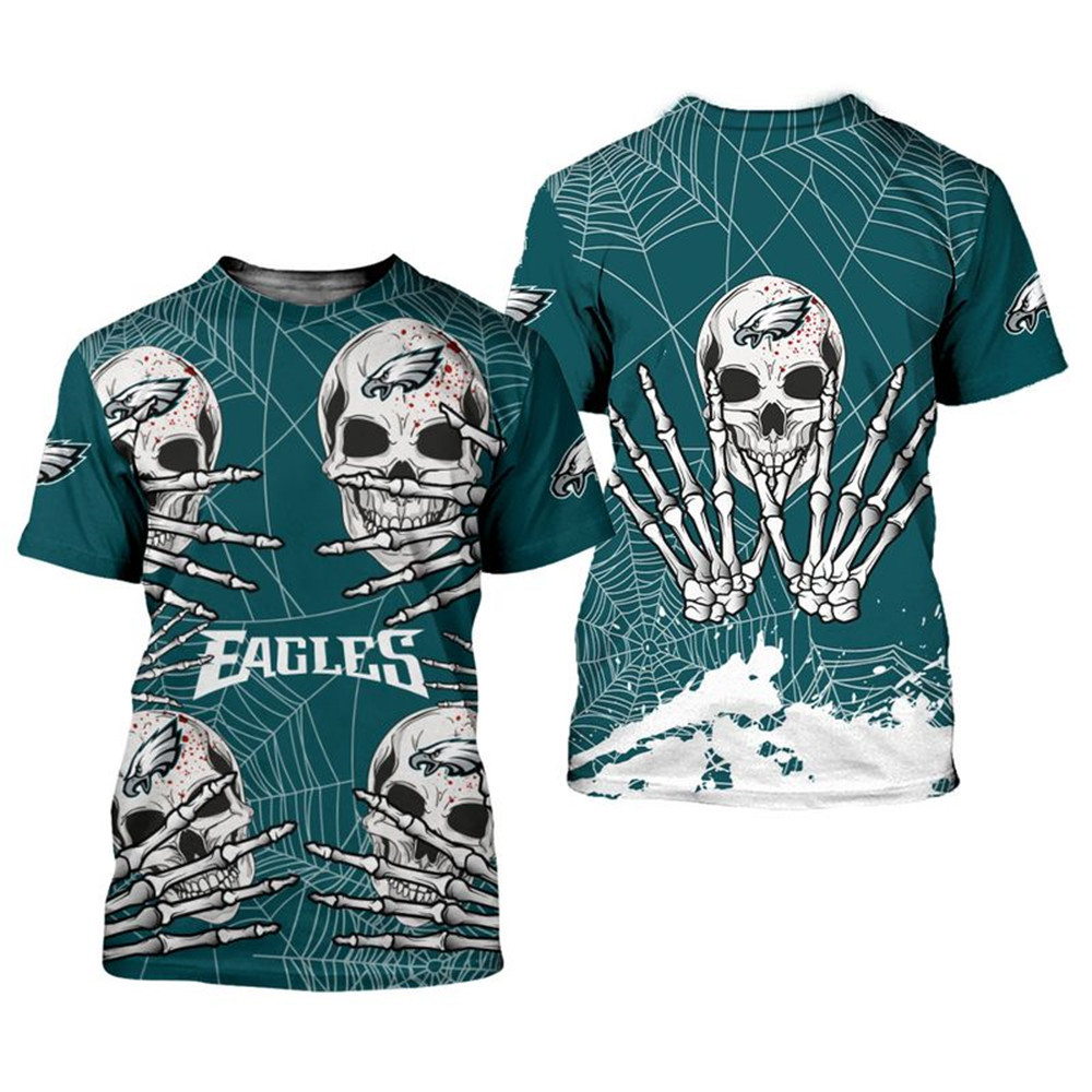 Philadelphia Eagles T shirt 3D Halloween Horror For Men And Women -  Freedomdesign