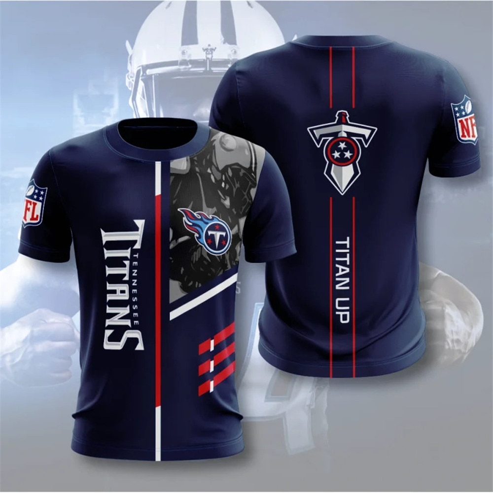 24% SALE OFF Tennessee Titans T shirt 3D Short Sleeve Titan Up – 4