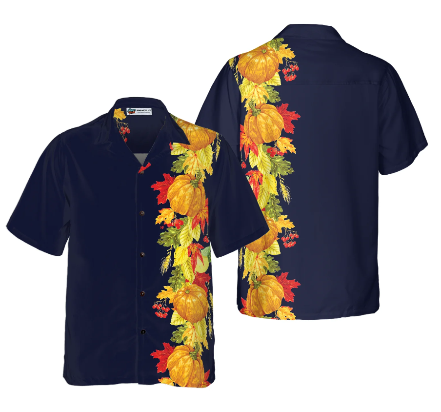 Thanksgiving Harvest Season Elements Hawaiian shirt