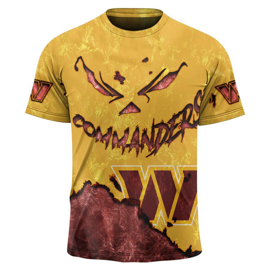 Washington Commanders T-shirt 3D devil eyes gift for fans