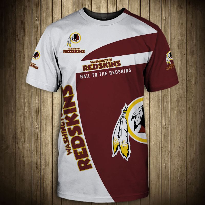 Washington Redskins T-shirt 3D Hail to the RedskinsShort Sleeve