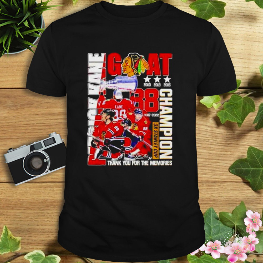 goat Patrick Kane Chicago Blackhawks champion thank you for the memories shirt