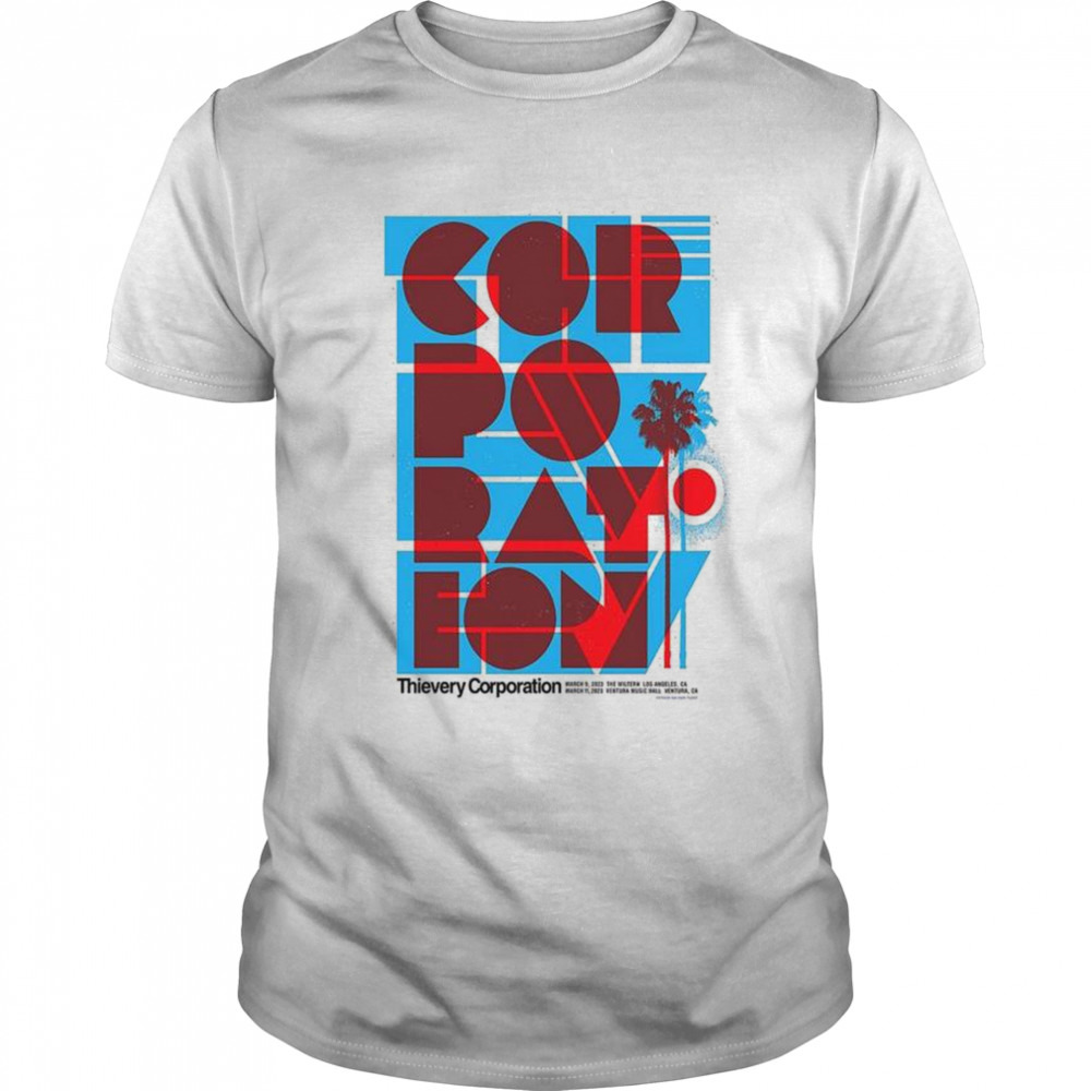 thievery corporation march 9+11 2023 tour poster shirt