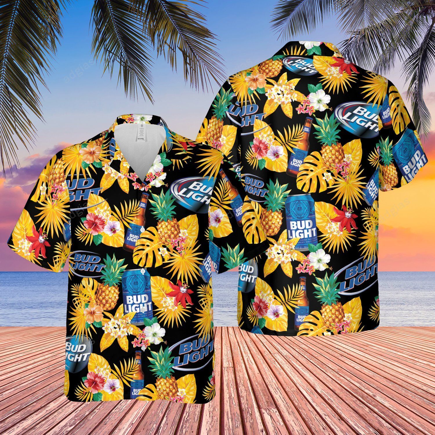 BLB Tropical Summer Beach Hawaii Style Hawaiian Shirt