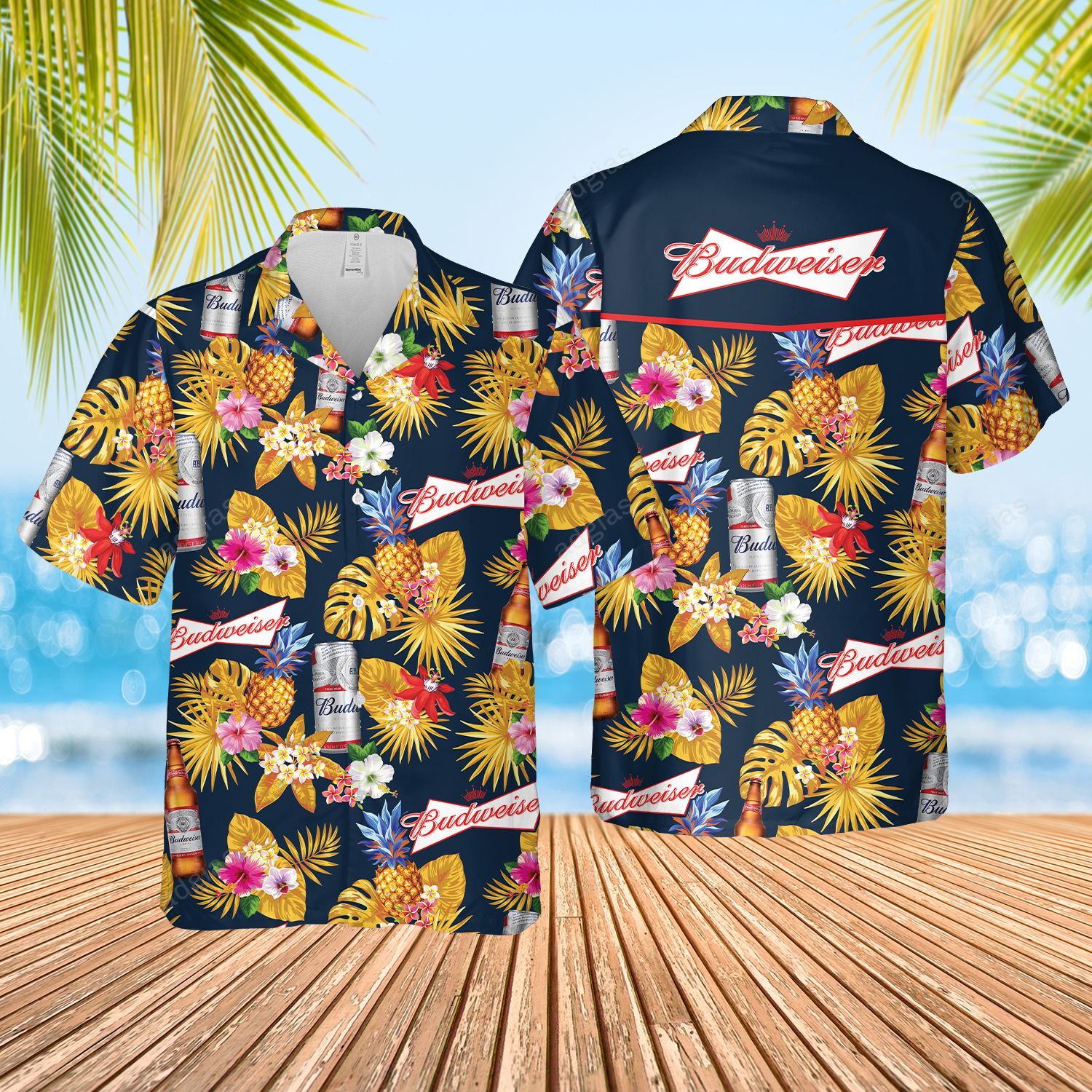 BWS Tropical Summer Beach Hawaii Beer Lovers Hawaiian Shirt