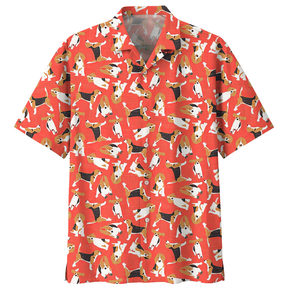 Beagle Red Unique Design Unisex Hawaiian Shirt For Men And Women Dhc17063002