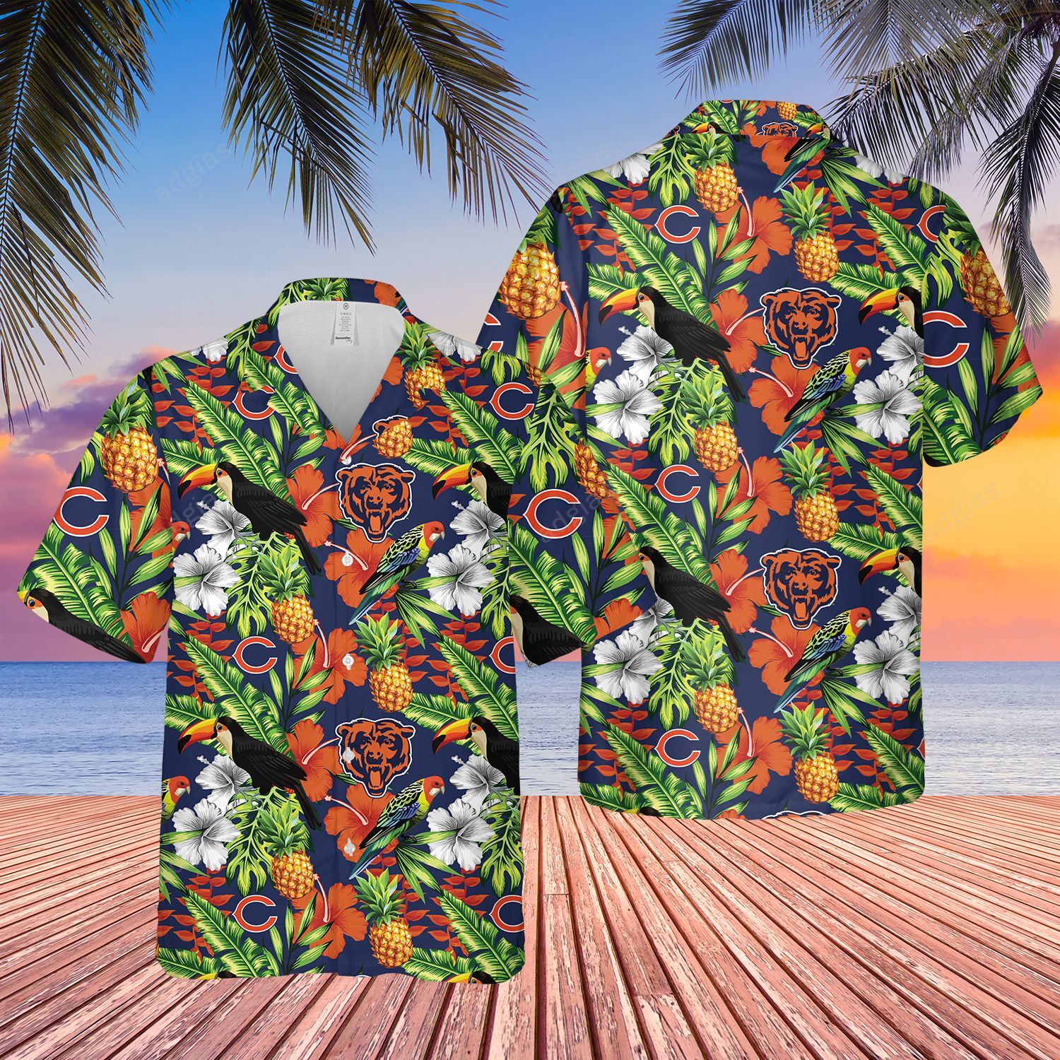 Bears Hawaiian Hawaii Pattern Summer Shirt