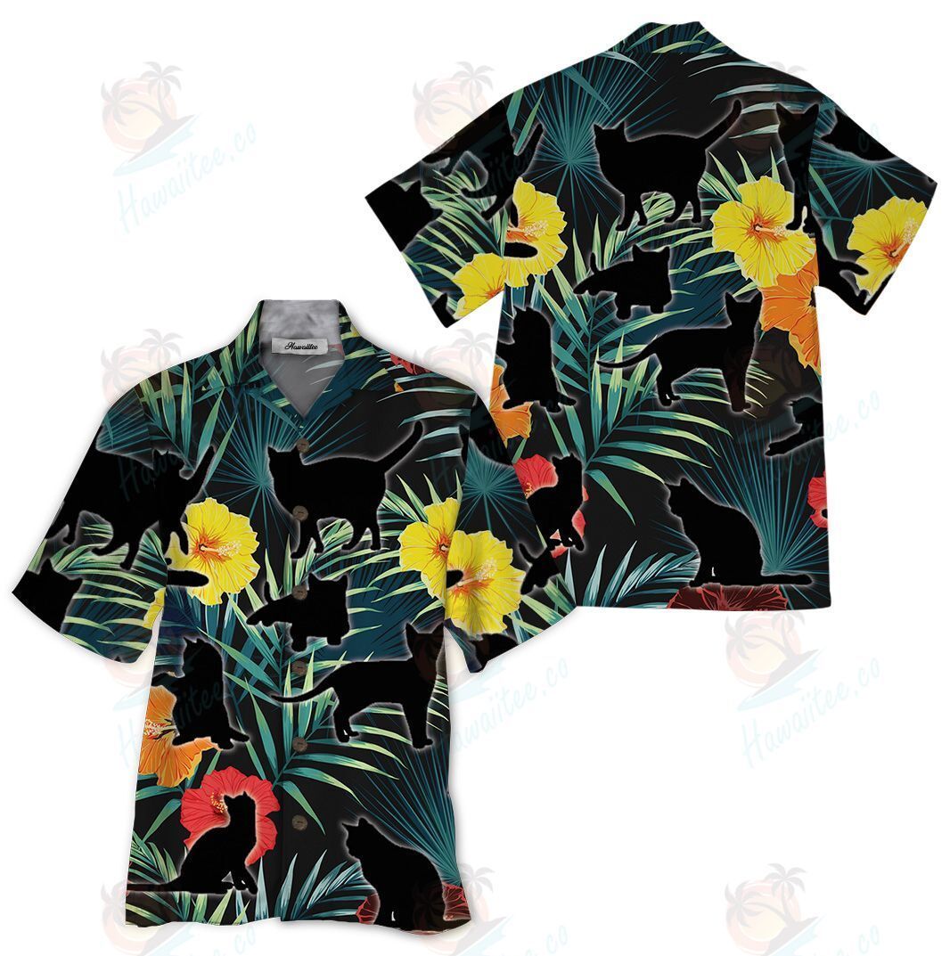 Black Cat Colorful Awesome Design Unisex Hawaiian Shirt For Men And Women Dhc17062265