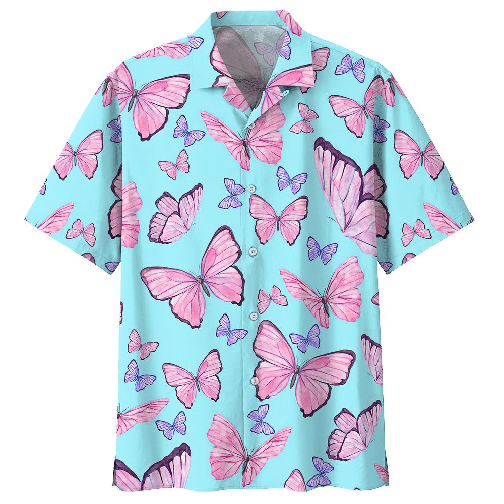 Butterfly Blue Unique Design Unisex Hawaiian Shirt For Men And Women Dhc17063130
