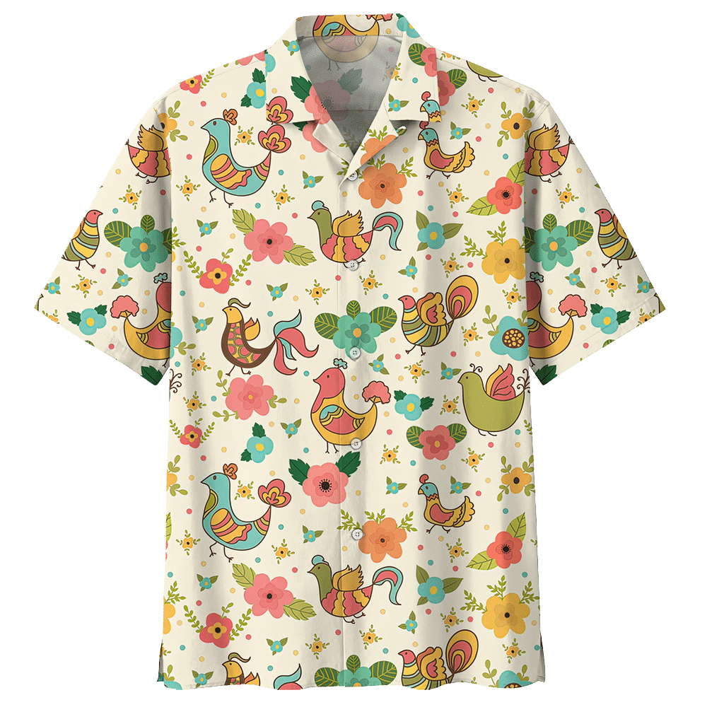 Chicken  White Unique Design Unisex Hawaiian Shirt For Men And Women Dhc17063012