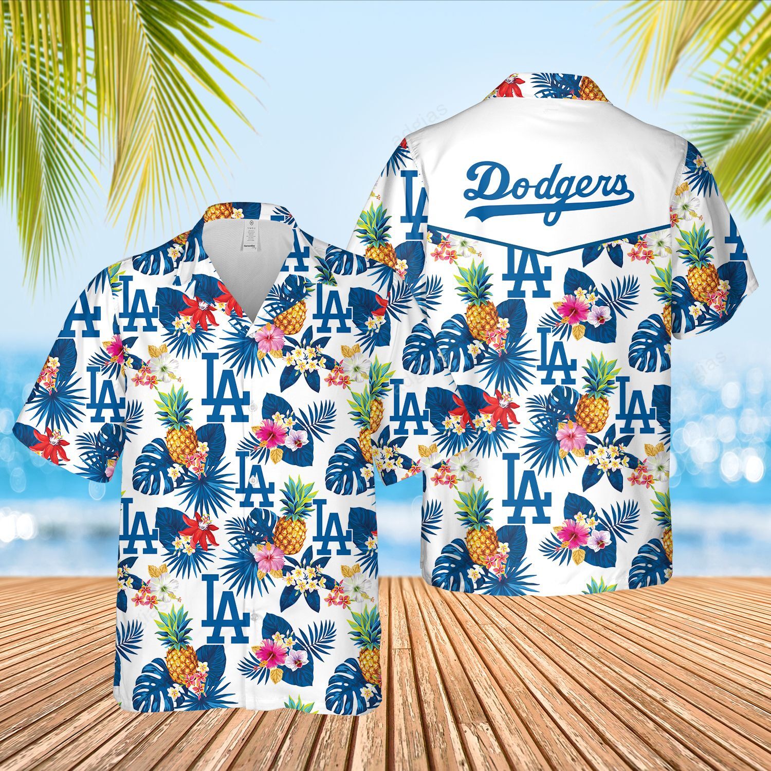 Dodg Hawaiian Hawaii Pattern Pineapple Summer Shirt