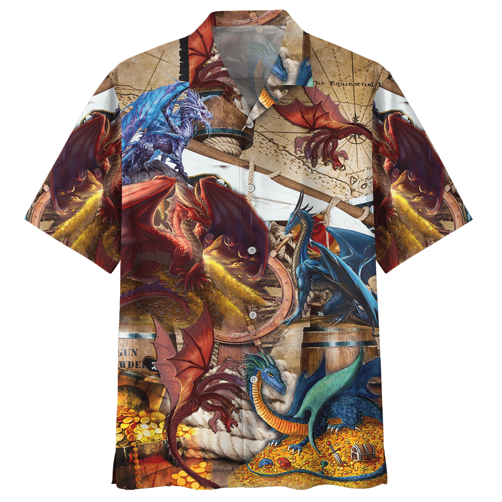 Dragon Colorful Unique Design Unisex Hawaiian Shirt For Men And Women Dhc17062920