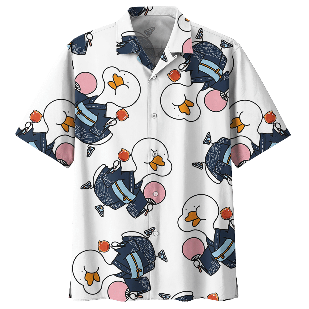 Duck White Awesome Design Unisex Hawaiian Shirt For Men And Women Dhc17062509