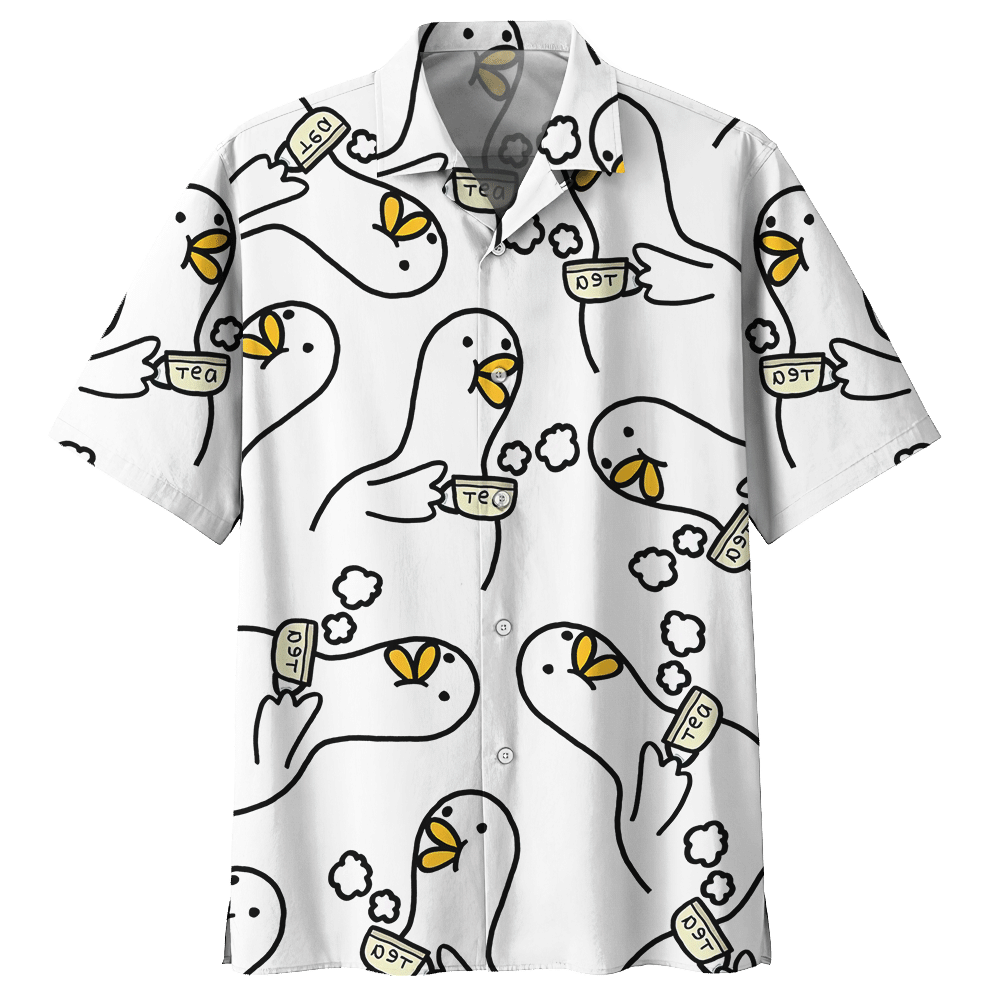 Duck White Nice Design Unisex Hawaiian Shirt For Men And Women Dhc17062512