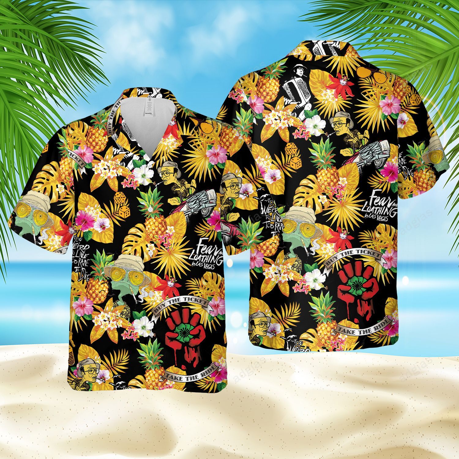 FALILV Tropical Summer Hawaiian Shirt