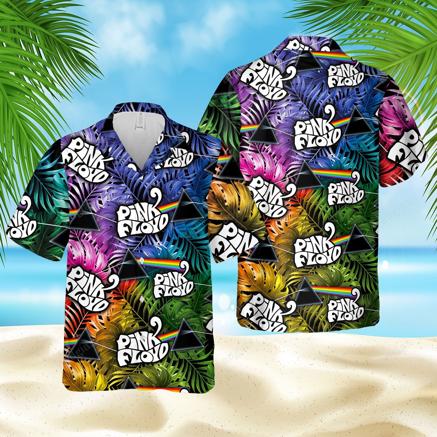 Floy Hawaiian Tie Dye Summer Beach Short Sleeve Shirt