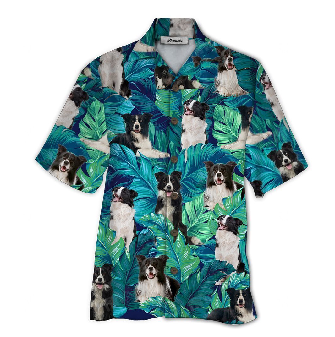 Hawaiian Shirt Border Collie Tropical