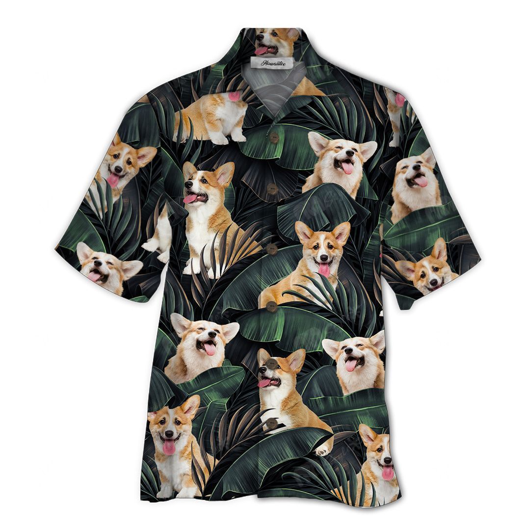 Hawaiian Shirt Corgi Tropical