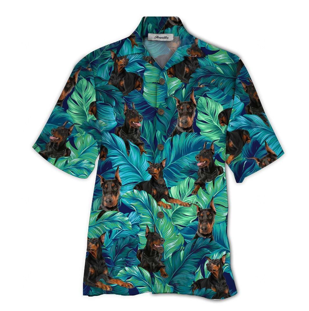 Hawaiian Shirt Doberman Tropical