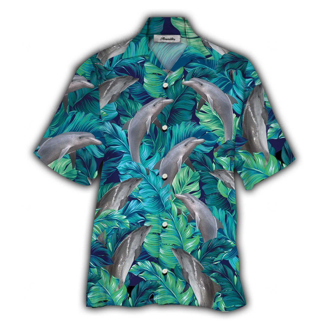 Hawaiian Shirt Dolphin Tropical