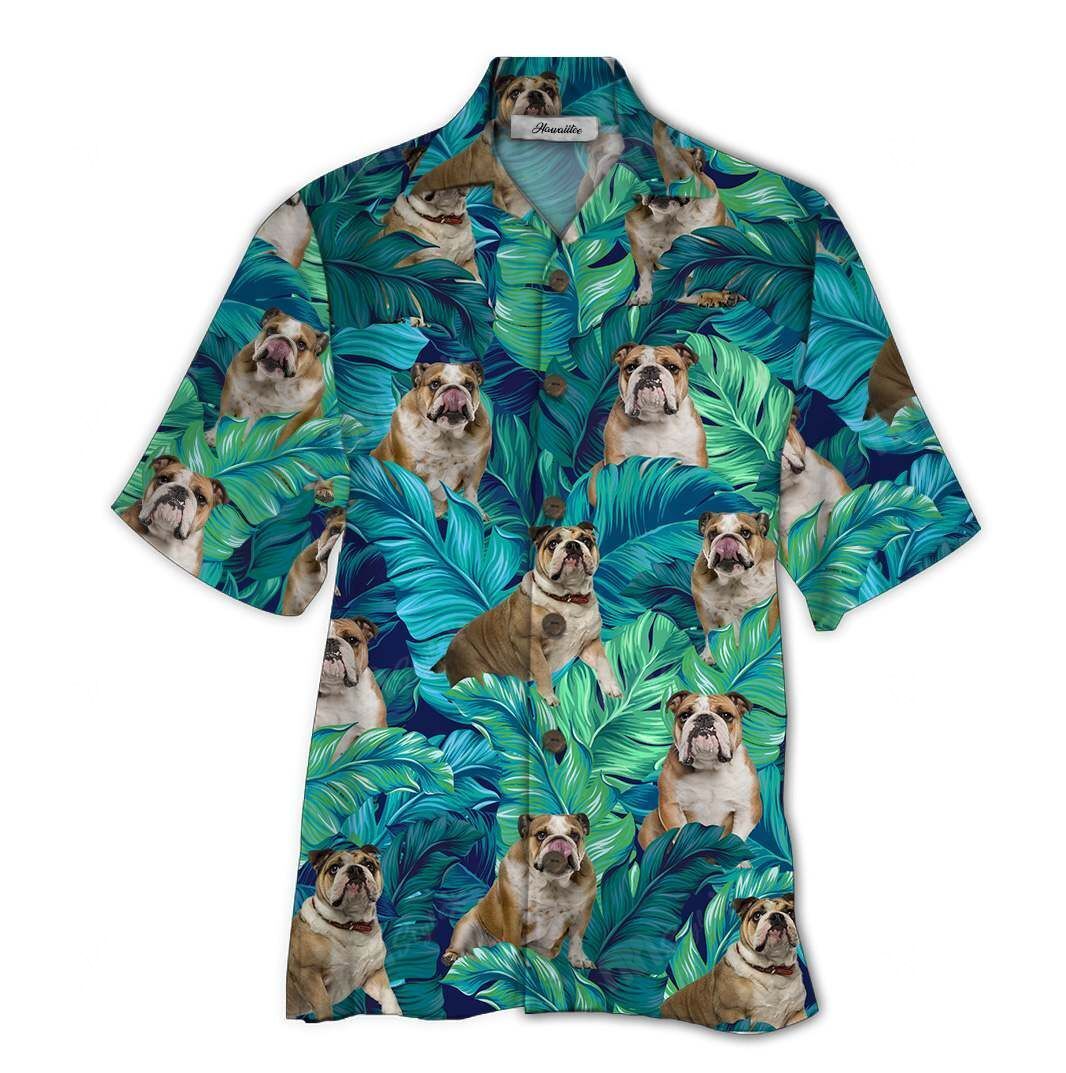 Hawaiian Shirt England Bulldog Tropical