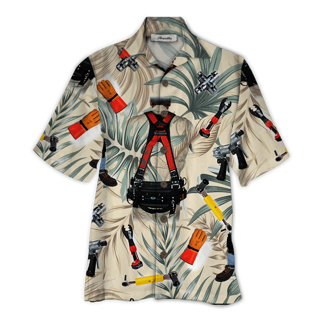 Hawaiian Shirt Lineman Tropical