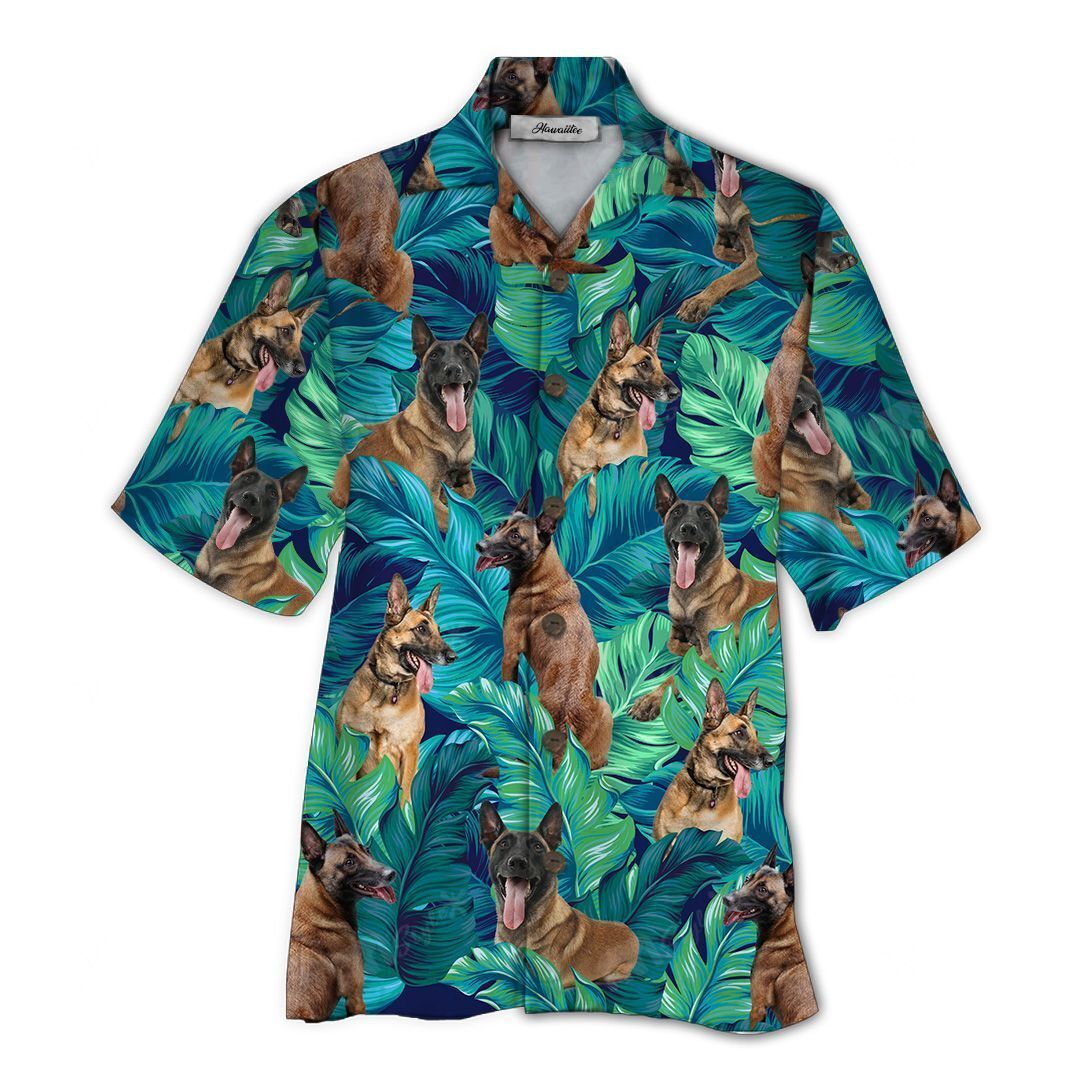 Hawaiian Shirt Malinois Tropical