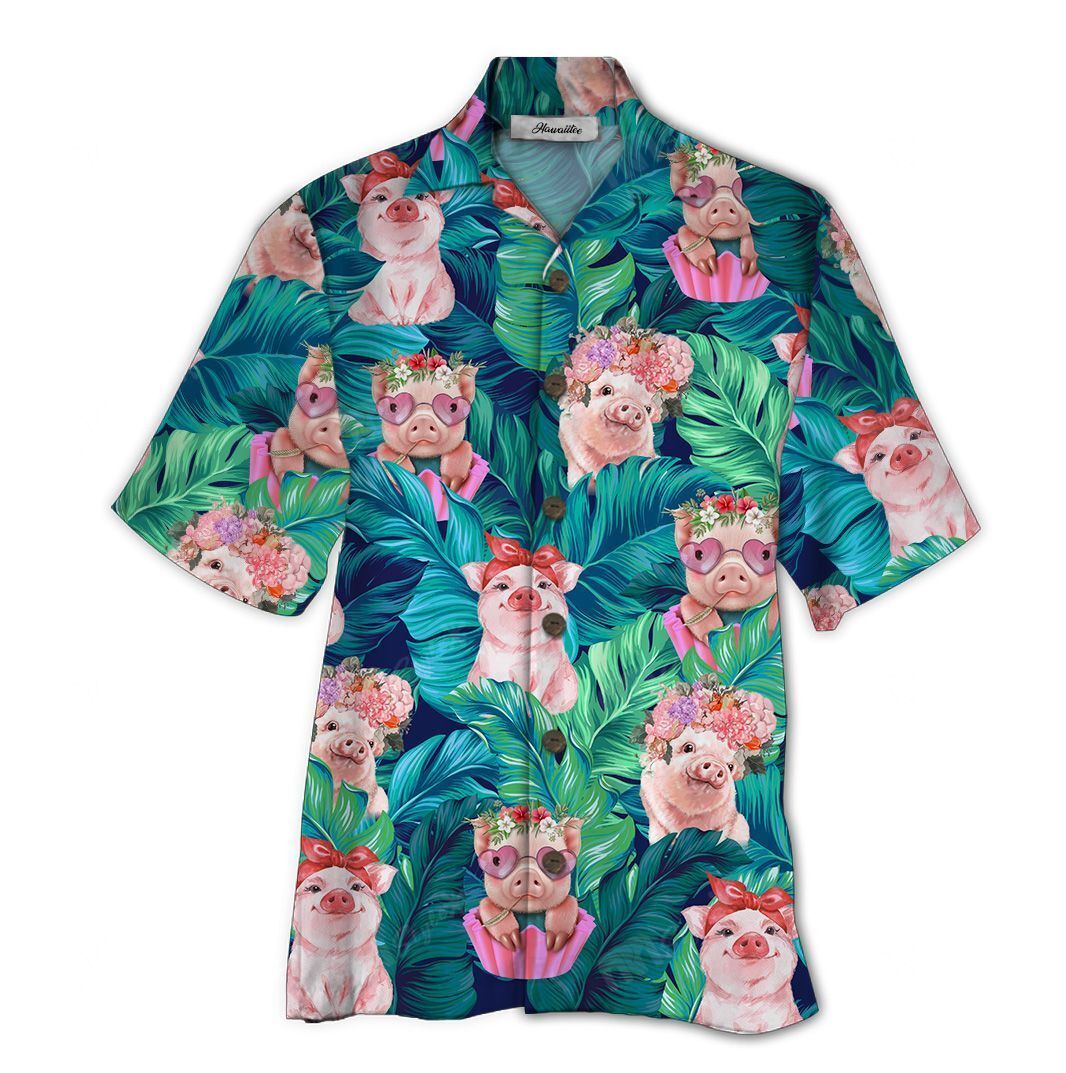 Hawaiian Shirt Pig Tropical