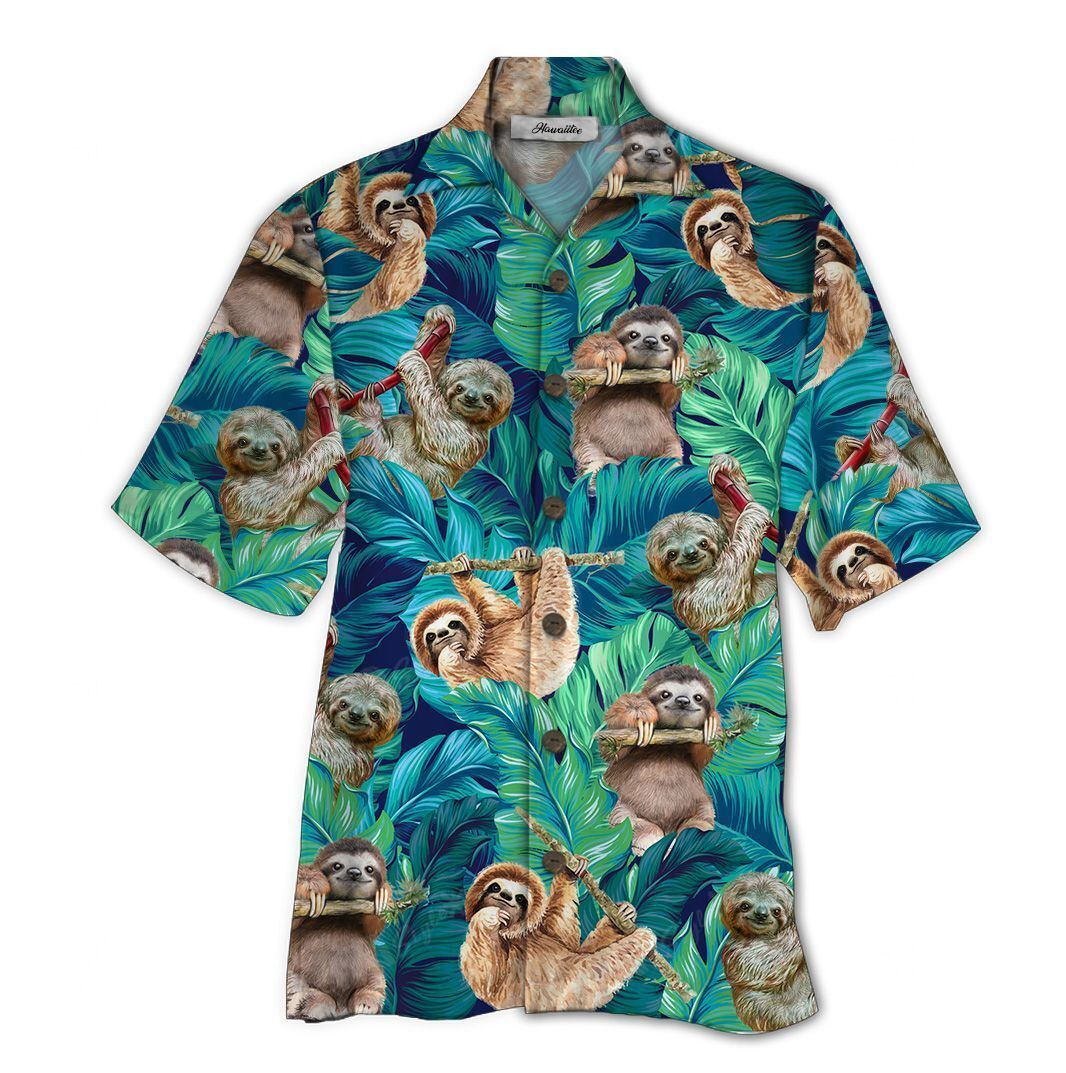 Hawaiian Shirt Sloth Tropical