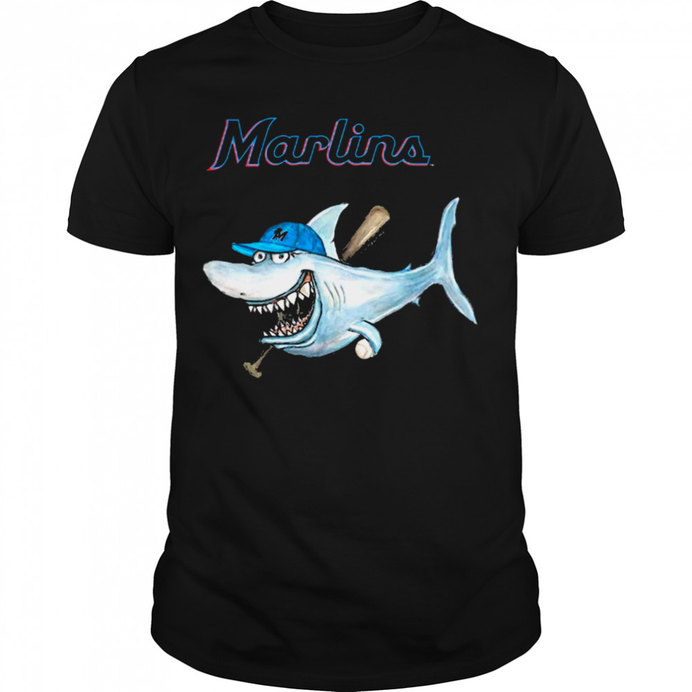 MiamI marlins shark basketball 2023 shirt