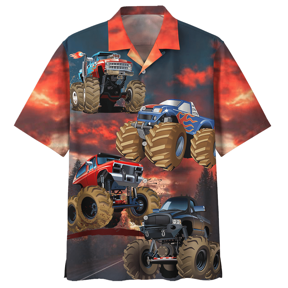 Monster Truck Red High Quality Unisex Hawaiian Shirt For Men And Women Dhc17062702