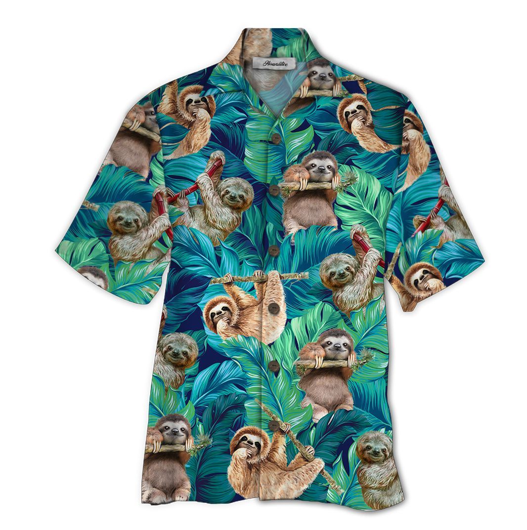 Sloth Blue High Quality Unisex Hawaiian Shirt For Men And Women Dhc17062346
