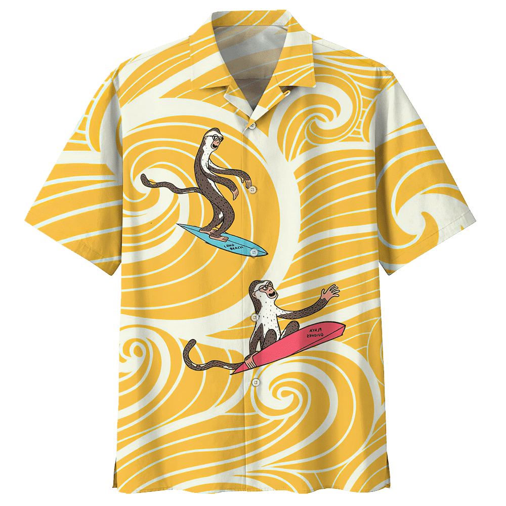 Surfing  Yellow High Quality Unisex Hawaiian Shirt For Men And Women Dhc17062765