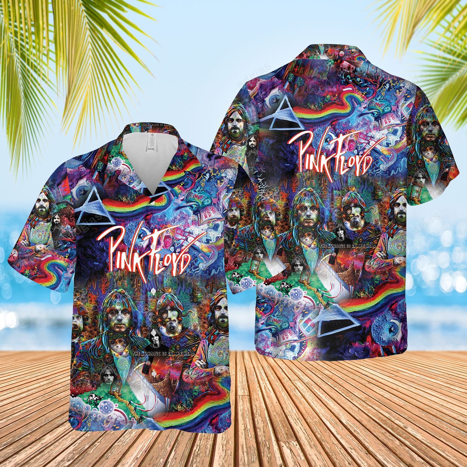 The Dark Side of the Moon Hawaii Summer Hawaiian Style Music Band For Fan Short Sleeve Shirt