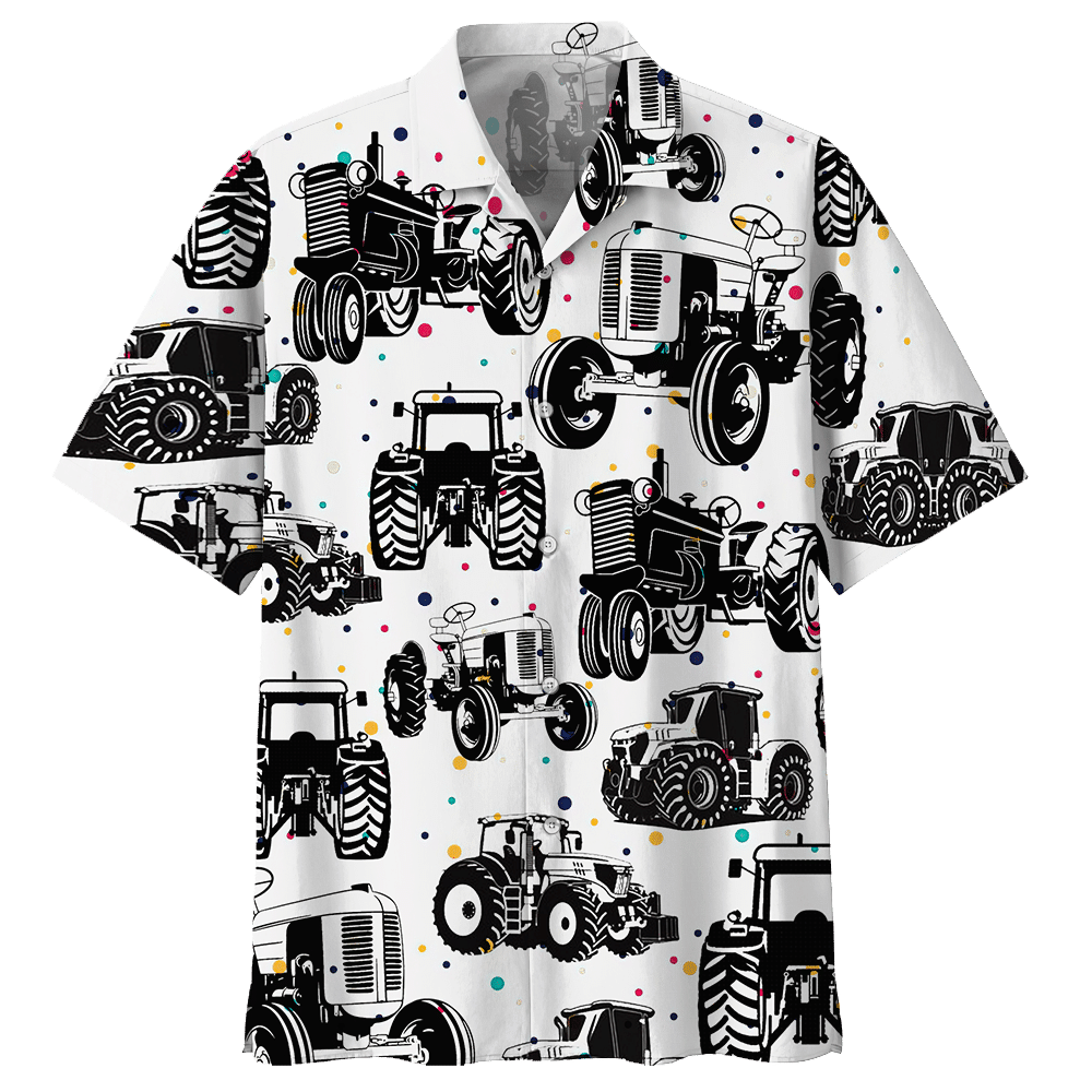 Tractor White Amazing Design Unisex Hawaiian Shirt For Men And Women Dhc17062959