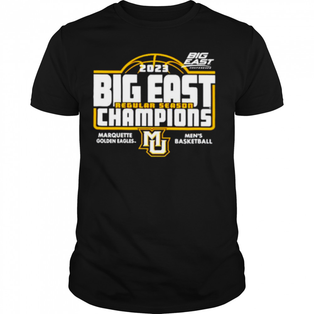 2023 big east regular season Champions Marquette Golden Eagles men’s basketball shirt