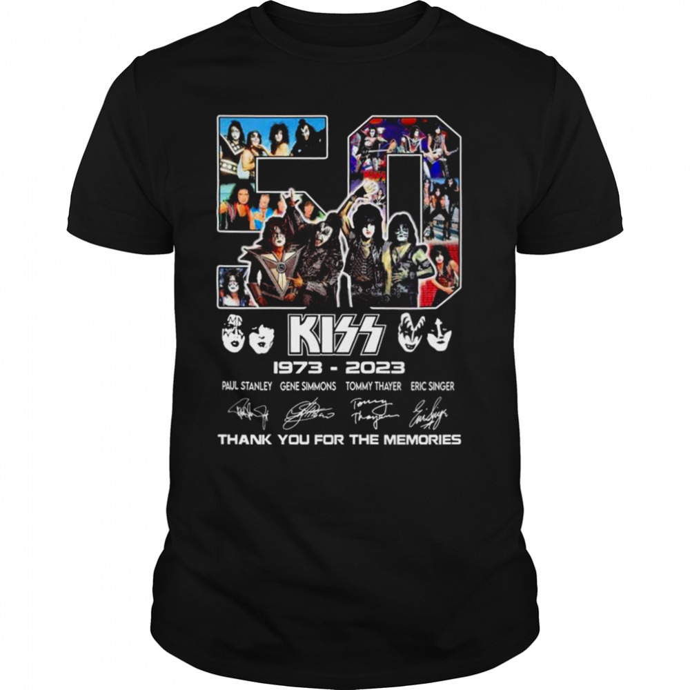50 Year Kiss 1973 2023 Signature Thank You For The Memories Shirt