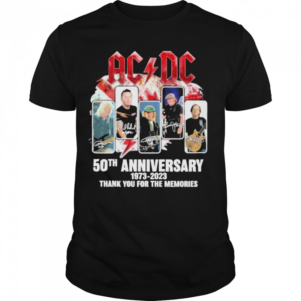 ACDC 50th Anniversary 1973 – 2023 Thank You For The Memories Shirt