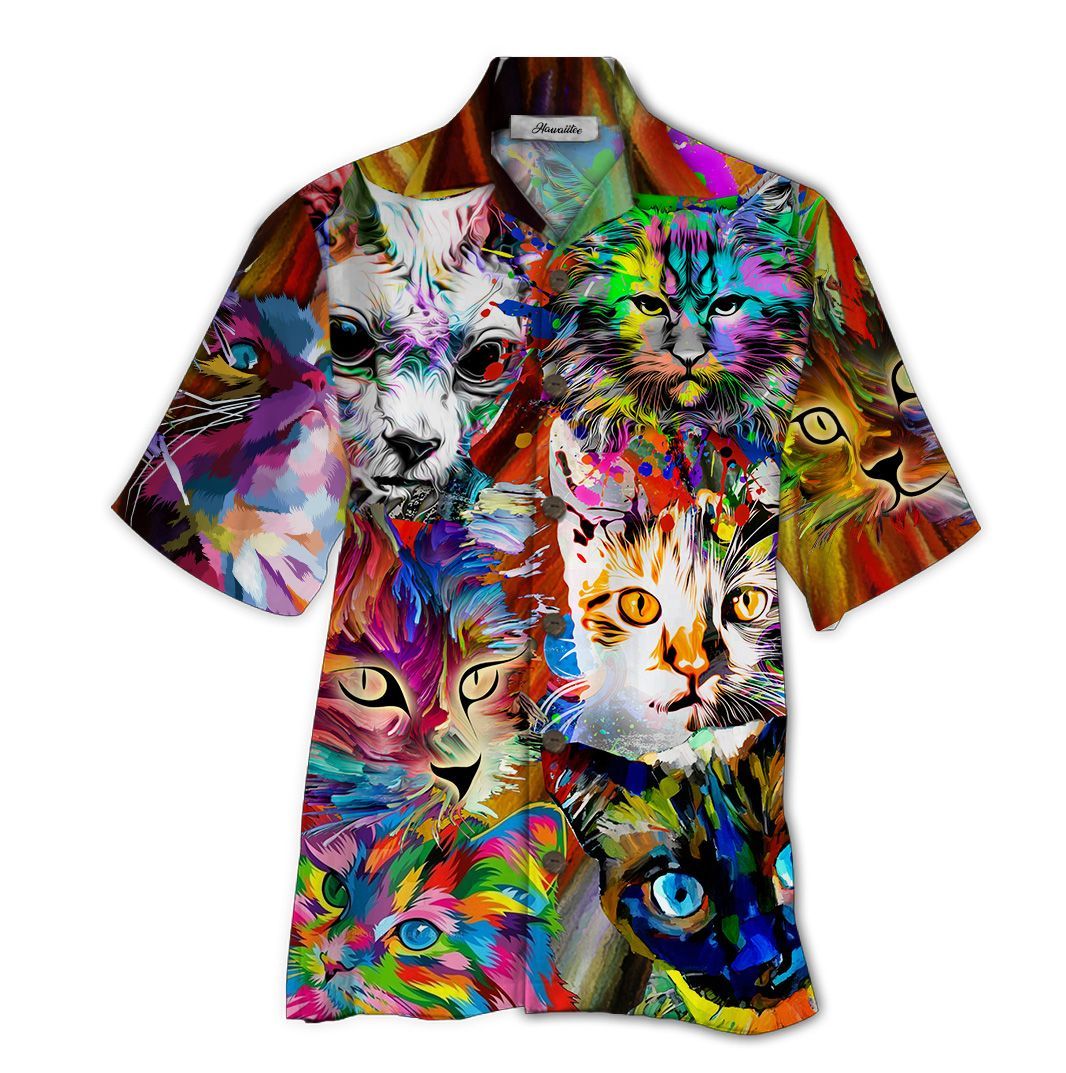 Cat Colorful Amazing Design Unisex Hawaiian Shirt For Men And Women Dhc17062329
