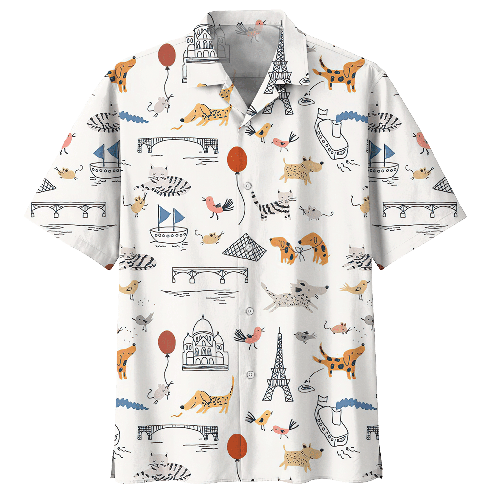 Dachshund White Awesome Design Unisex Hawaiian Shirt For Men And Women Dhc17062554