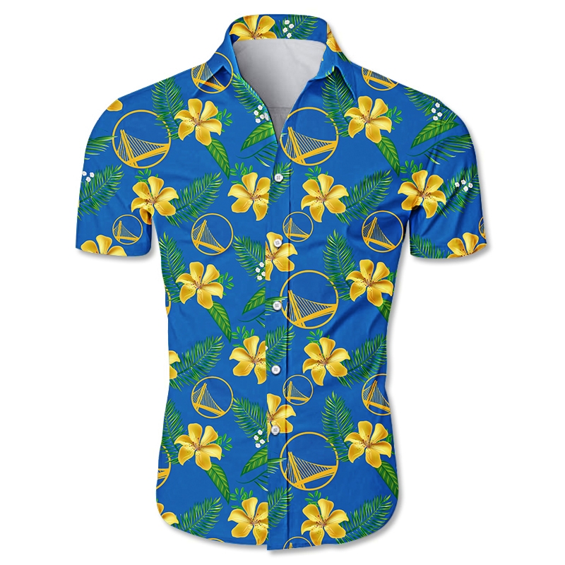 Golden State Warriors Hawaiian shirt Tropical Flower summer