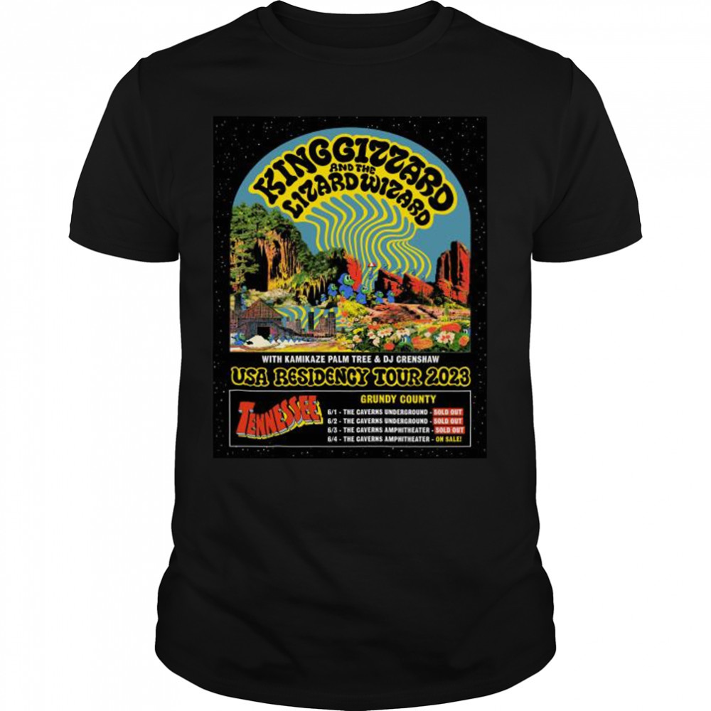 King Gizzard and the Lizard Wizard USA residency tour 2023 poster shirt